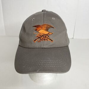 NRA Embroidered Eagle Logo Gray Adjustable Hat Baseball Cap